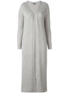 N.peal Ribbed-knit Duster Cardigan, Women's, Size: Medium, Nude/neutrals, Cashmere