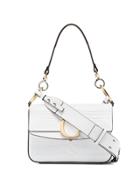 Chloé White C Ring Small Leather Shoulder Bag