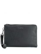 Ermenegildo Zegna Zip-up Pouch Bag - Black