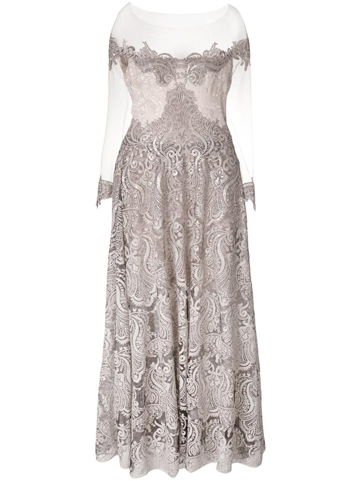 Olvi S Off-shoulder Dress Gown - Nude & Neutrals