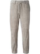 Brunello Cucinelli Loose-fit Cropped Trousers, Women's, Size: 42, Nude/neutrals, Leather/polyester/acetate/cupro