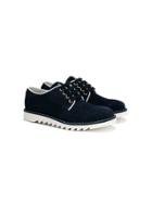 Cesare Paciotti Kids Logo Plaque Derby Shoes - Blue