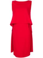 Givenchy - Shift Flared Dress - Women - Silk/elastodiene/viscose - 40, Red, Silk/elastodiene/viscose
