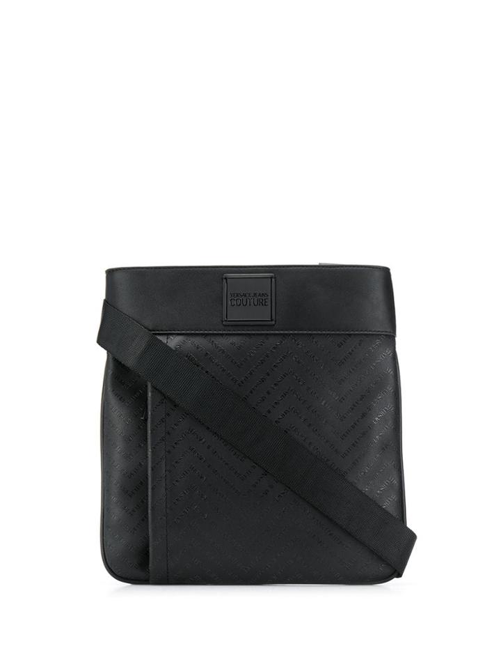 Versace Jeans Logo Printed Crossbody Bag - Black