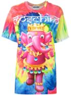 Moschino Tie Dye Elephant Print T-shirt, Women's, Size: Xs, Cotton