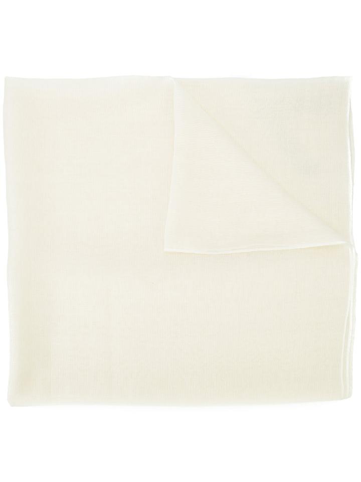 Denis Colomb - Classic Scarf - Women - Silk/cashmere - One Size, White, Silk/cashmere