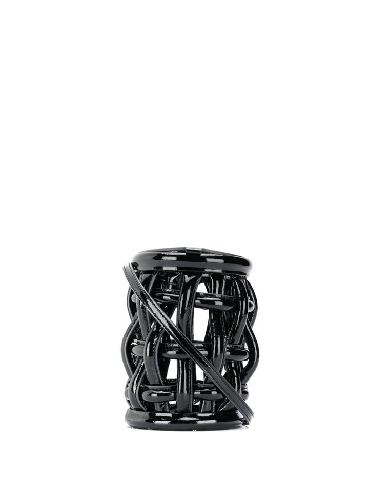 Danse Lente Coco Braided Basket Bag - Black