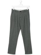 Paolo Pecora Kids Smart Pleated Trousers - Grey