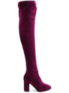 Aquazzura So Me Thigh Boots - Pink & Purple