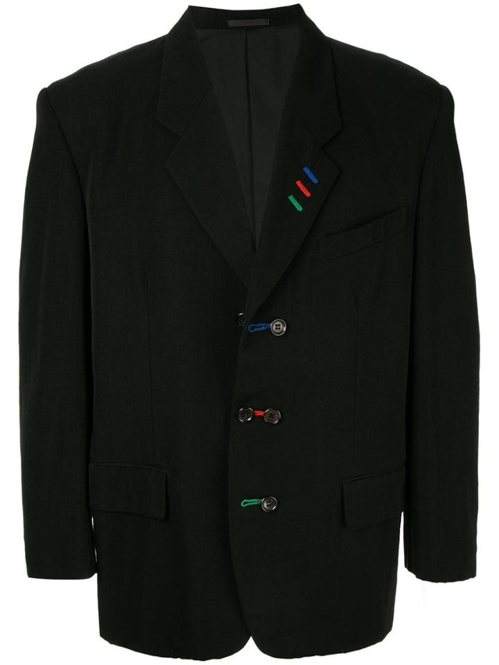 Comme Des Garçons Vintage Contrasting Stitching Double-breasted Blazer