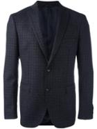 Tonello Two Button Blazer, Men's, Size: 54, Blue, Virgin Wool/viscose