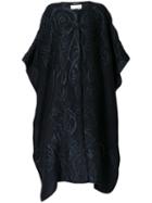 Alberta Ferretti Bat-wing Sleeve Coat, Women's, Size: Large, Black, Silk/acrylic/nylon/mohair