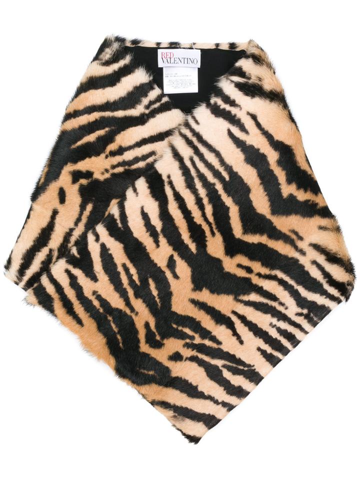 Red Valentino Tiger Striped Scarf - Brown