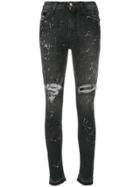 John Richmond Distressed Skinny Jeans - Black