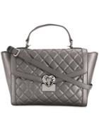 Love Moschino Large Quilted Tote, Women's, Grey