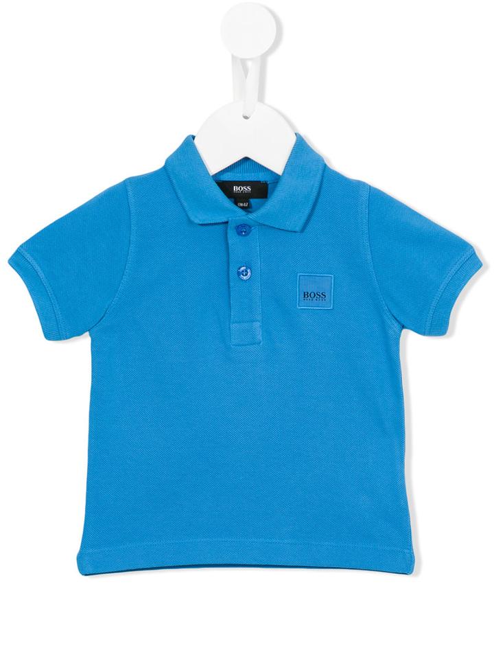 Boss Kids - Logo Patch Polo Shirt - Kids - Cotton - 24 Mth, Blue