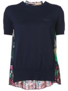 Sacai Floral Back T-shirt - Blue