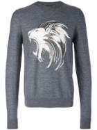 Just Cavalli - Lion Print Sweatshirt - Men - Wool - M, Grey, Wool