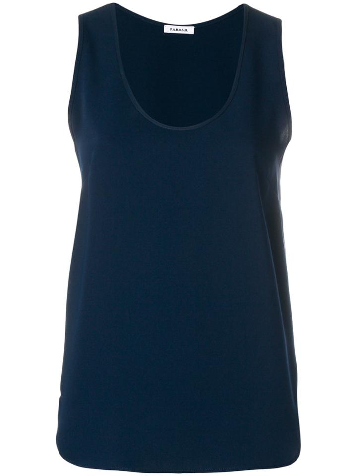 P.a.r.o.s.h. Crepe Tank Top - Blue