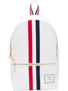 Thom Browne Contrast 2-bar Stripes Backpack - White