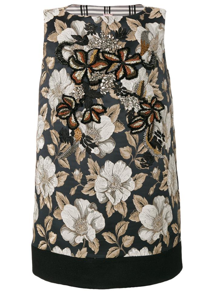 Antonio Marras Bead-embellished Jacquard Dress - Blue