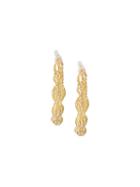 Wouters & Hendrix Gold 18kt Yellow Gold Sculpted Hoop Earrings, Women's, Metallic, 18kt Yellow Gold