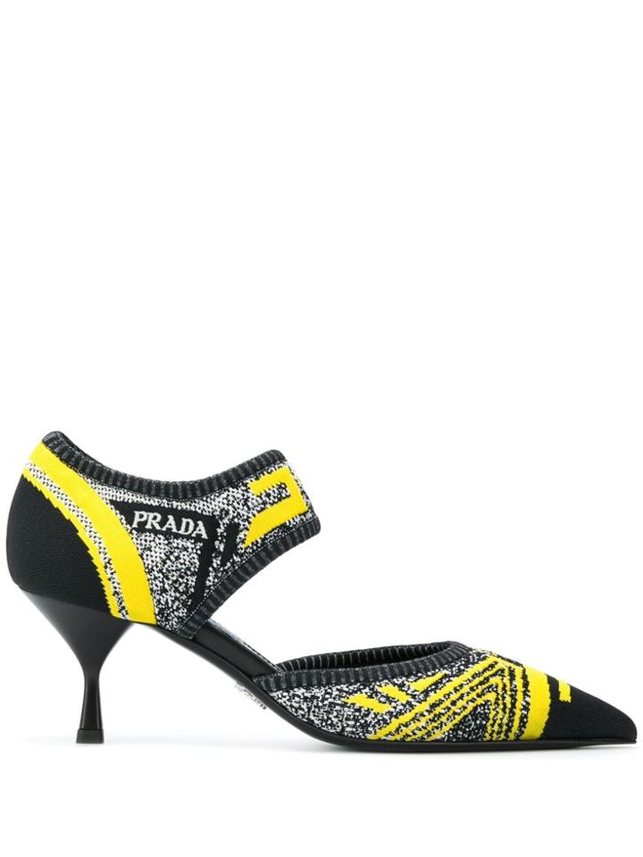 Prada Knitted Fabric Pumps - Black