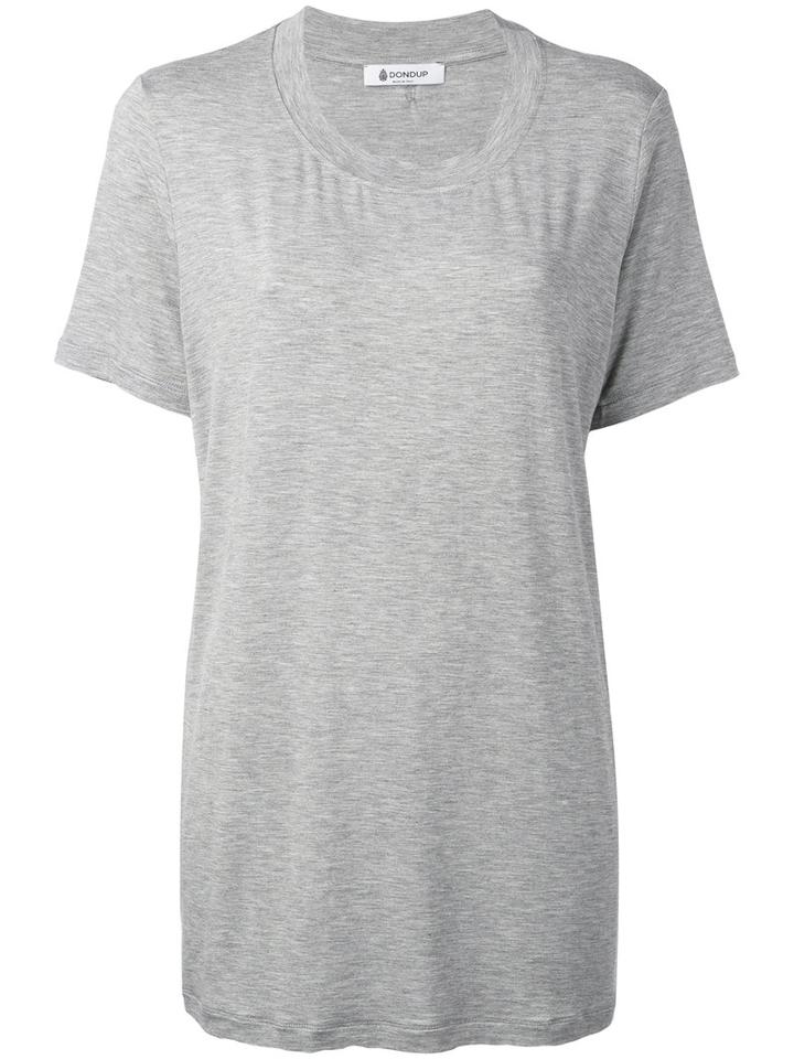Dondup - Sunbury Long T-shirt - Women - Elastodiene/viscose - Xs, Women's, Grey, Elastodiene/viscose
