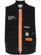 Heron Preston Carhartt Contrasting Zip Sleeveless Bomber Jacket -