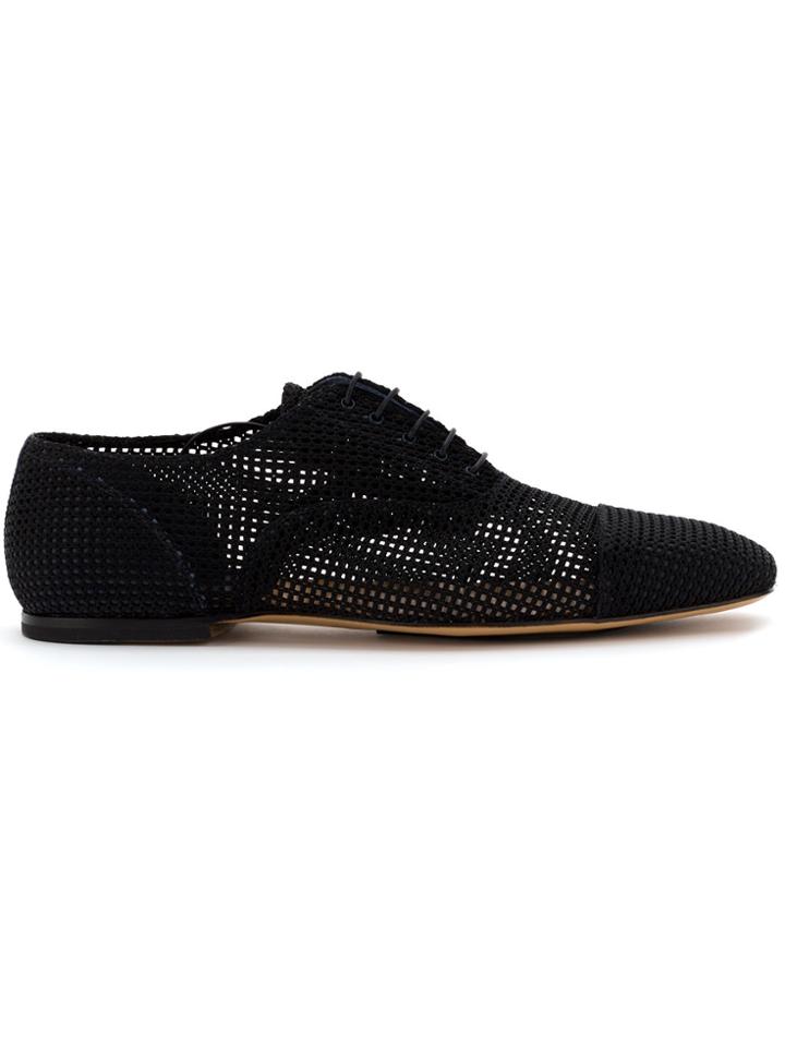 Premiata Perforated Oxford Shoes - Blue