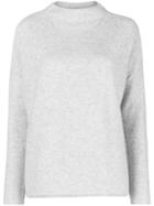 Incentive! Cashmere Mock Neck Sweater - Grey
