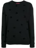Mcq Alexander Mcqueen - Swallow Print Sweatshirt - Women - Cotton - S, Black, Cotton