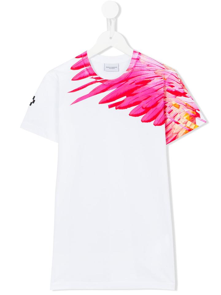Marcelo Burlon County Of Milan Kids Printed T-shirt, Boy's, Size: 12 Yrs, White