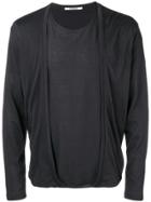 Chalayan Layered Longsleeved T-shirt - Black