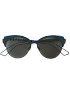 Dior Eyewear - Patterned Frame Sunglasses - Women - Metal - One Size, Blue, Metal