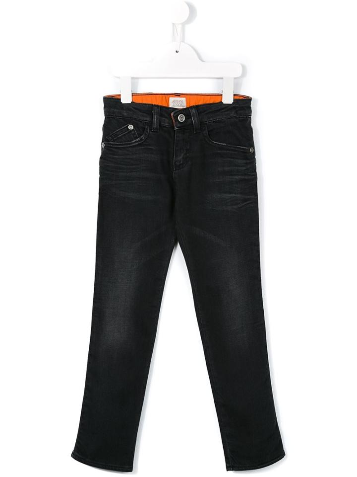Armani Junior Slim Fit Jeans, Boy's, Size: 10 Yrs, Black