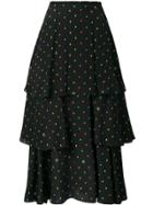 Stella Mccartney Printed Ruffled Skirt - Black