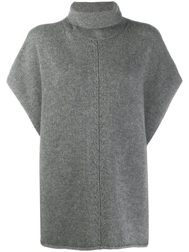 Joseph Turtle Neck Poncho - Grey