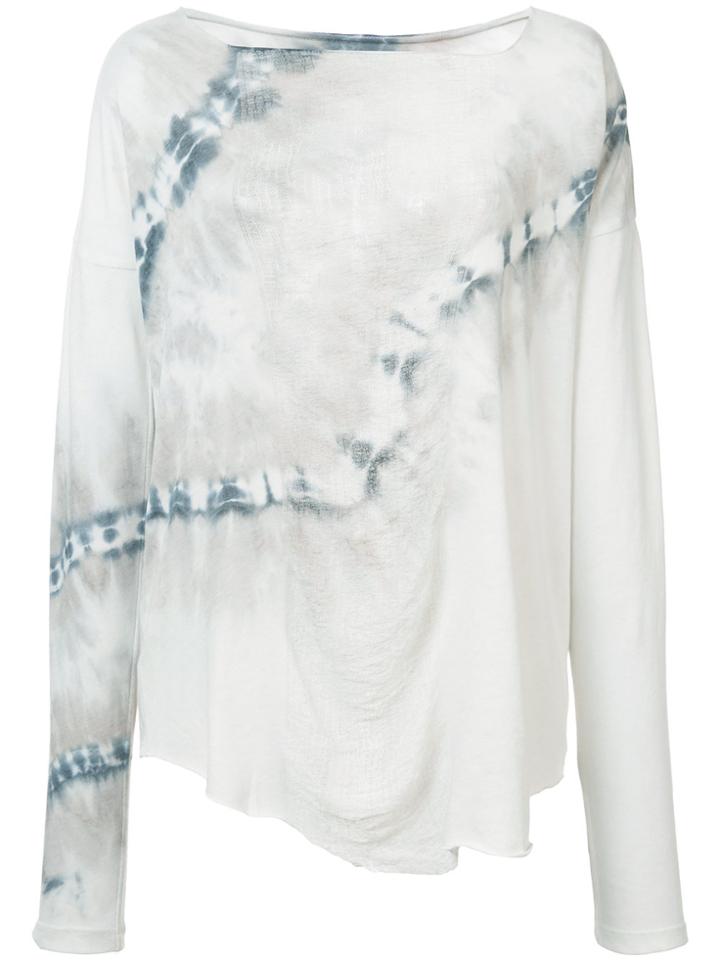 Raquel Allegra Tie-dye Print T-shirt - Grey