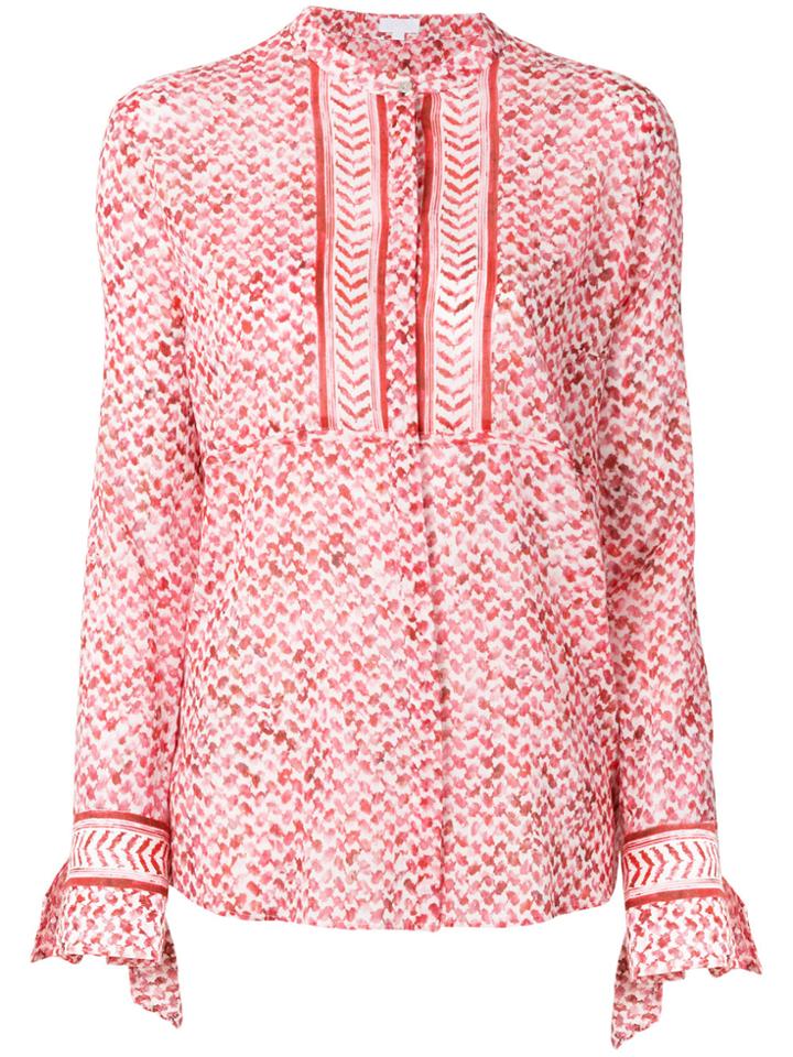 Lala Berlin Nilay Marbled Kufiya Print Blouse - Red