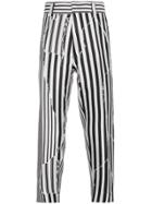 Haider Ackermann Silk Defected Stripe Trousers - Black