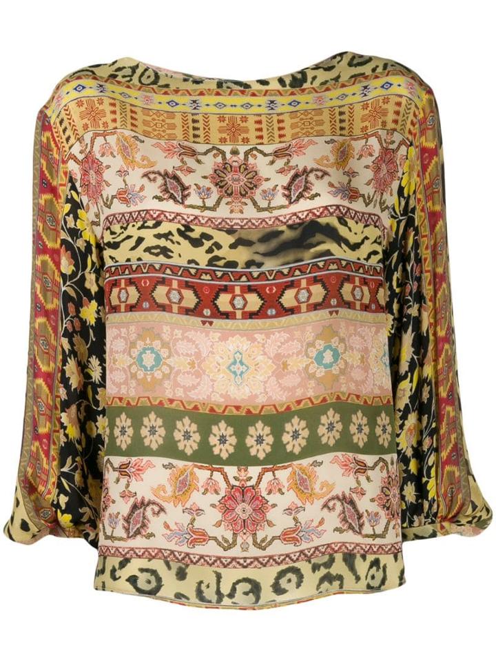 Etro Printed Long-sleeved Blouse - Yellow