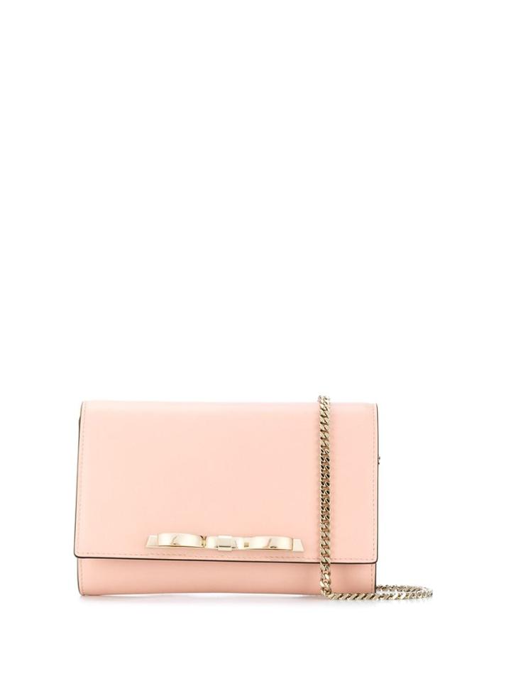 Red Valentino Red(v) Metallic Bow Clutch - Pink