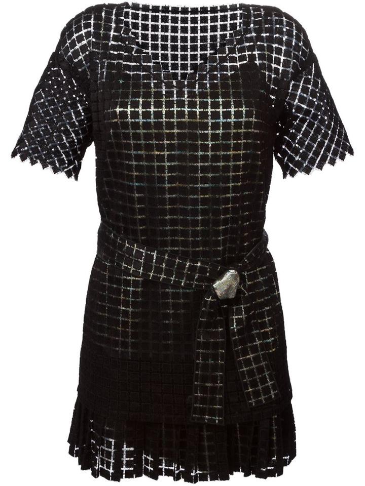 Marco De Vincenzo Square Embroidery Flared Dress