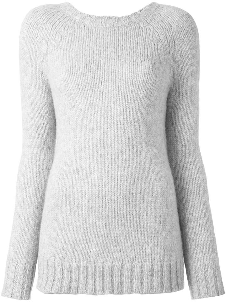 Dondup 'jam' Pullover, Women's, Size: Large, Grey, Alpaca/merino/polyamide