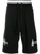 Dolce & Gabbana Logo Print Bermuda Shorts - Black