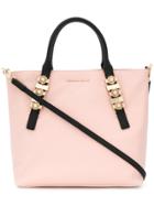 Versace Jeans Antique-effect Logo Tote - Pink & Purple