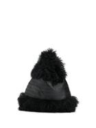 Simonetta Ravizza Shearling Tote With Leather Detail - Black