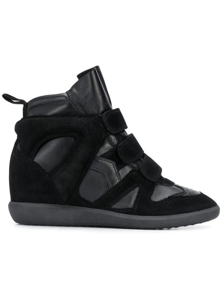 Isabel Marant Buckee Wedge Sneakers - Black