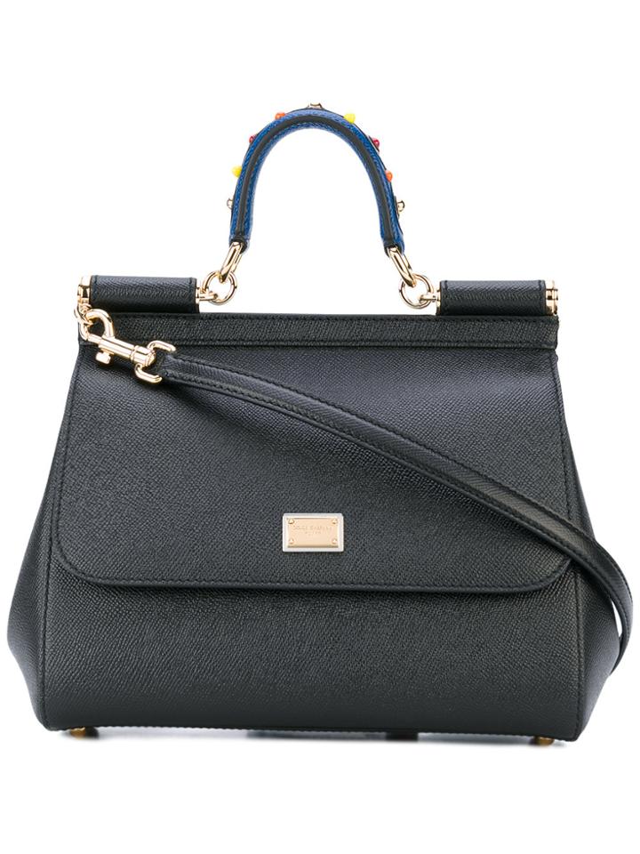 Dolce & Gabbana Small Sicily Shoulder Bag - Black